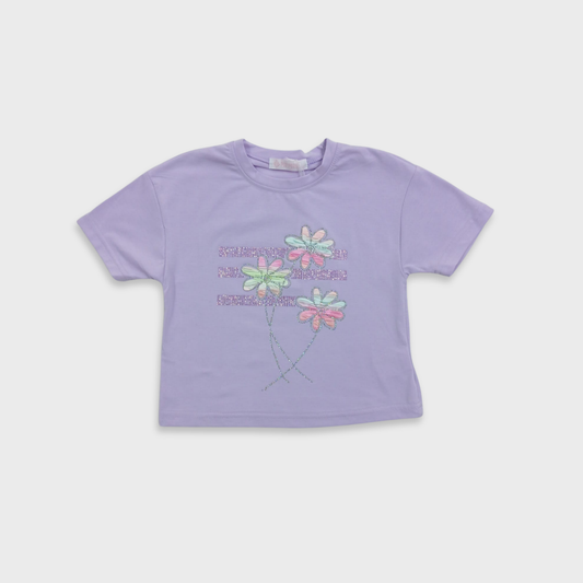 Conjunto de 2 piezas flores arcoíris