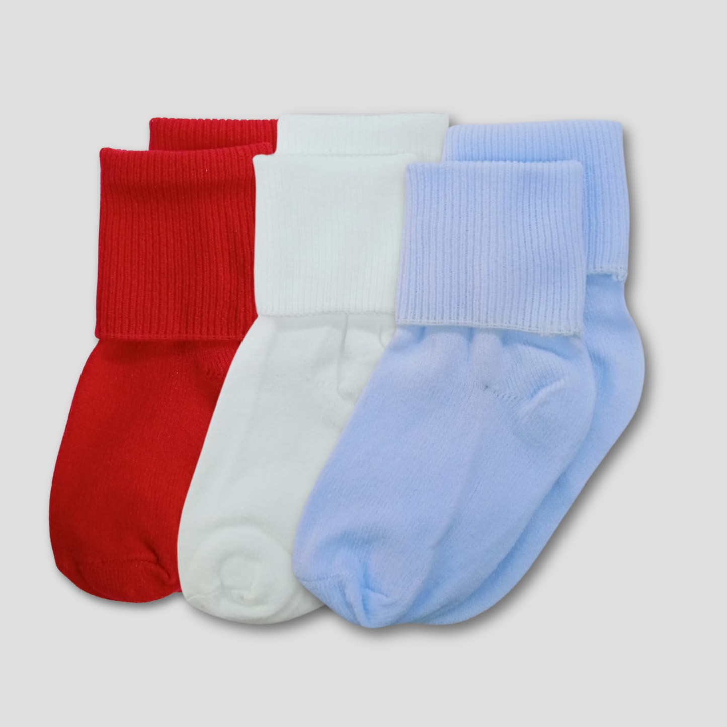 Set de 3 calcetas lisas