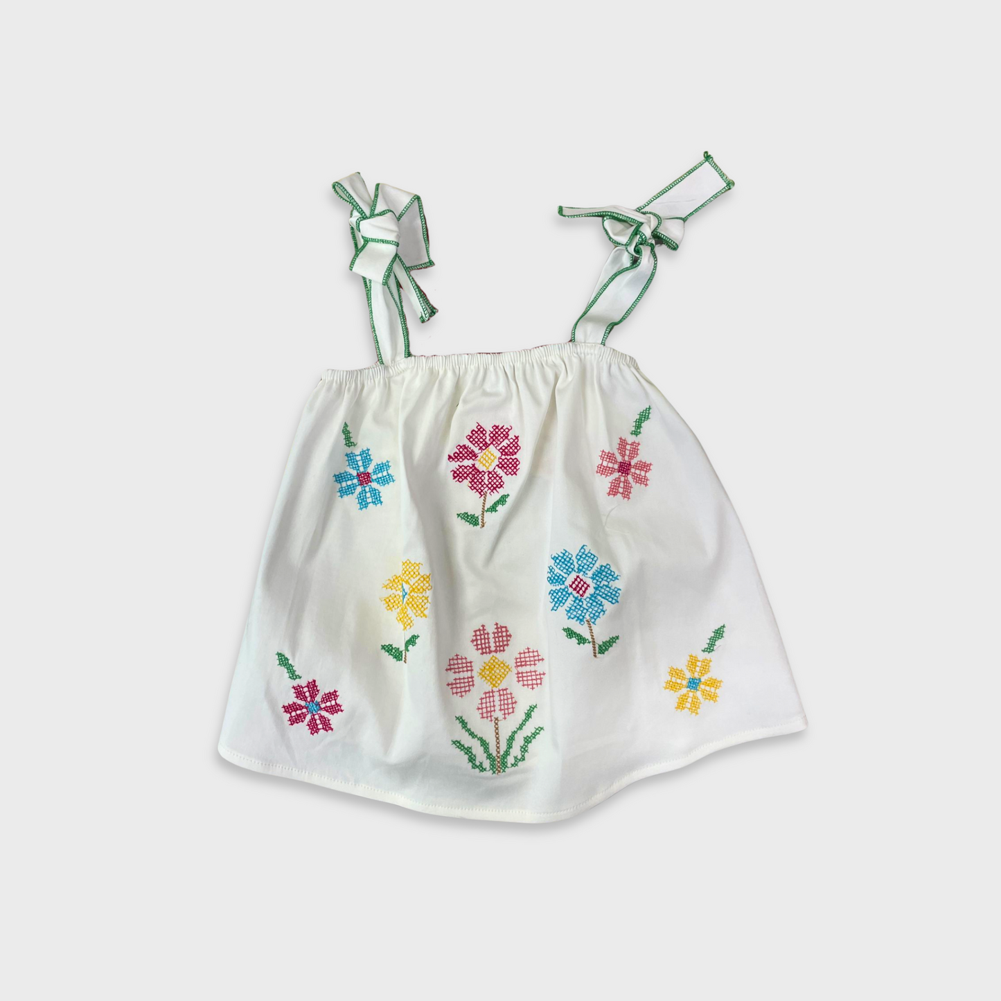 Conjunto de 2 piezas tirantes bordado