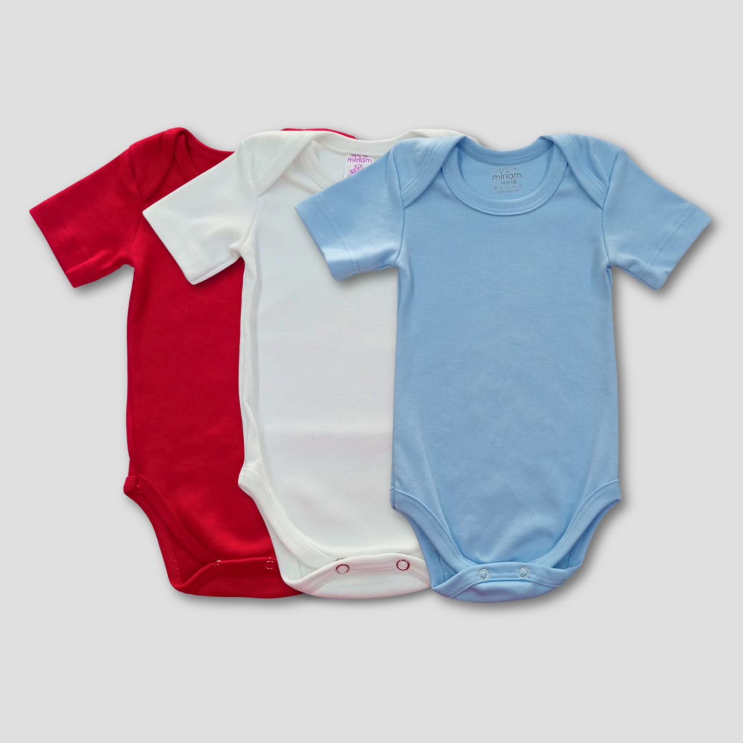 Set de 3 pañaleros manga corta