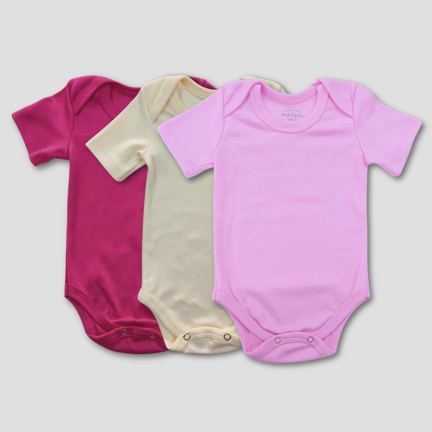 Set de 3 pañaleros manga corta