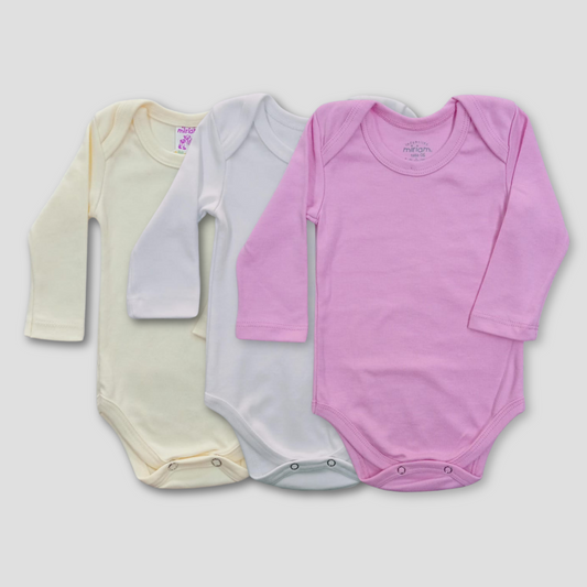 Set de 3 pañaleros manga larga