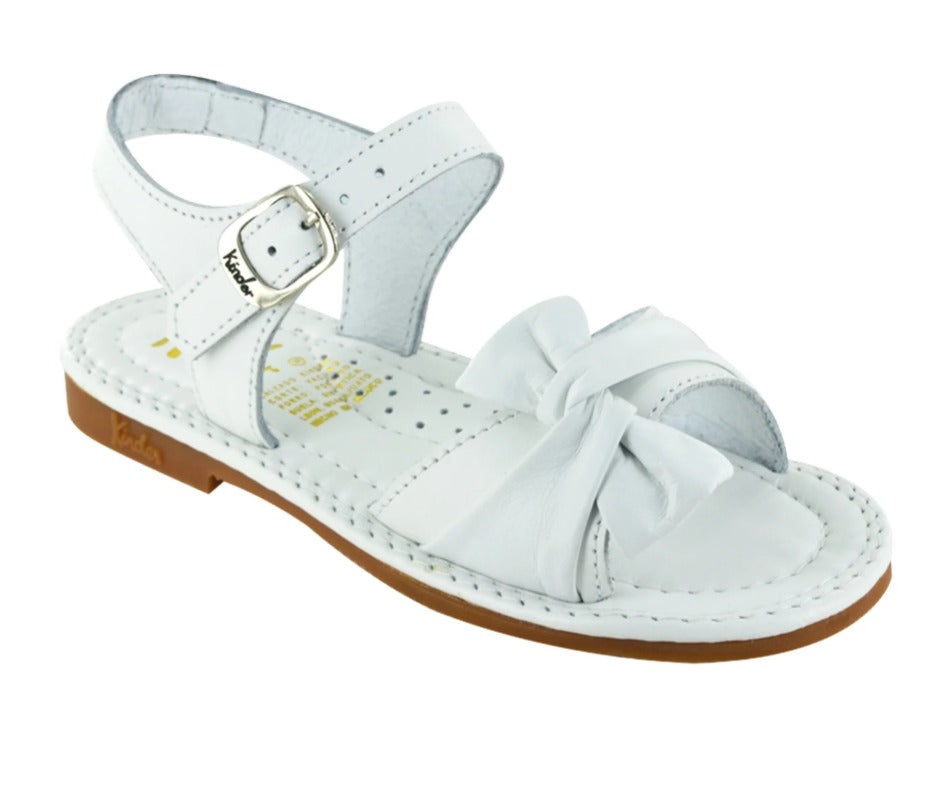 Huaraches de piel con moño - Kinder