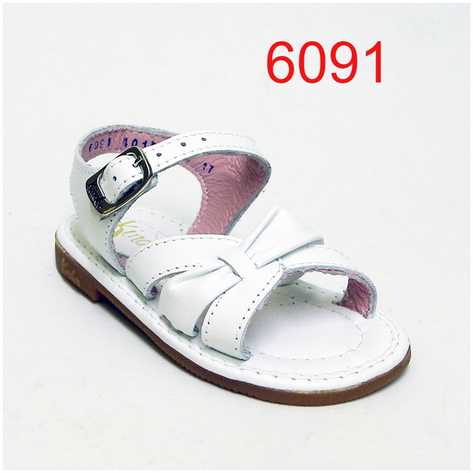 Huaraches de piel con moño - Kinder