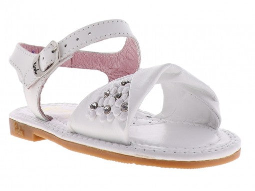 Huaraches de piel con piedras en plata - Kinder