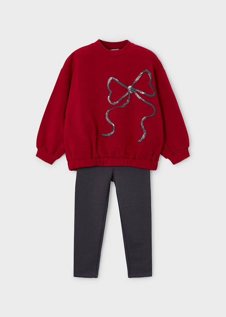 Conjunto leggings y sudadera moños - Mayoral