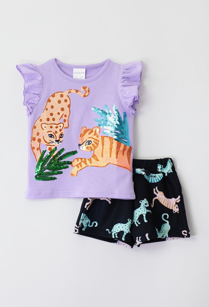 Conjunto de 2 piezas leopardos