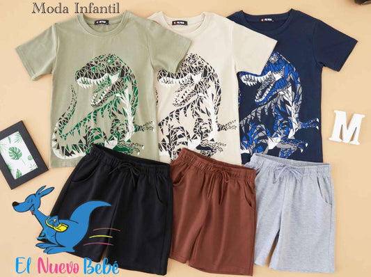 Conjunto de 2 piezas dinosaurio