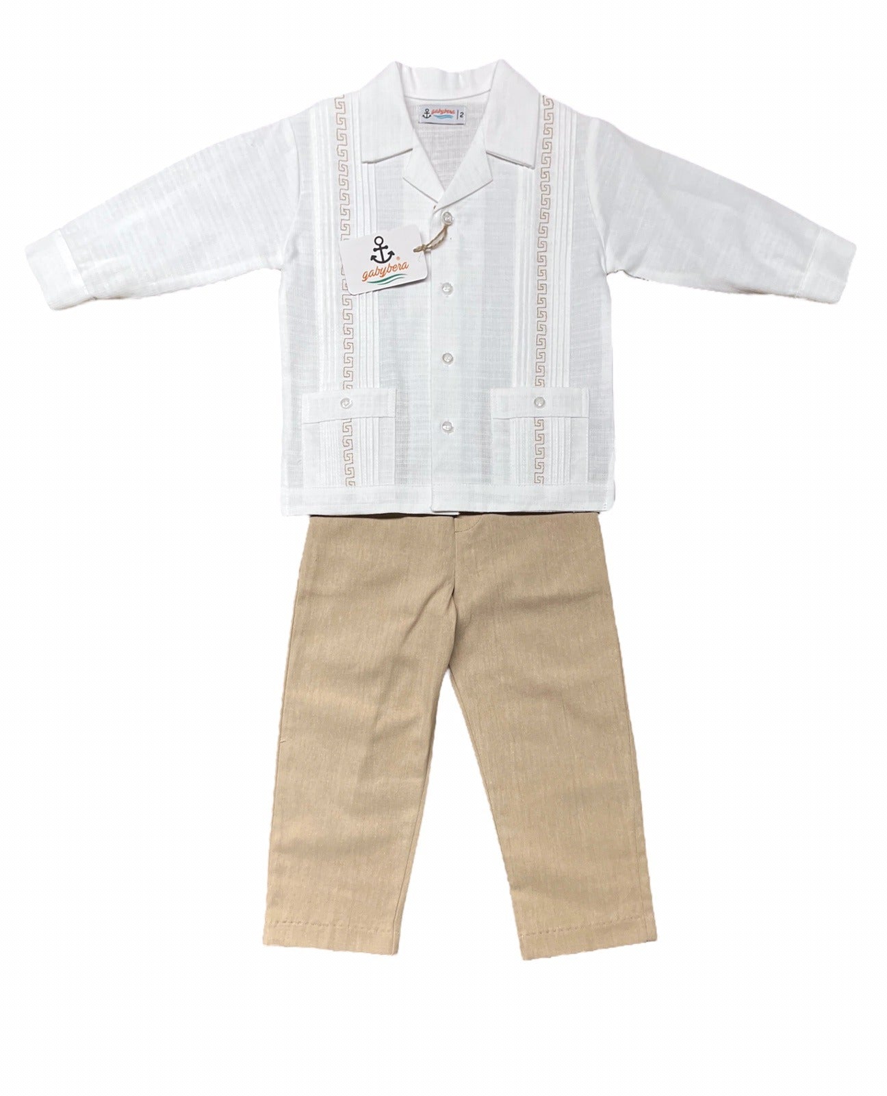 conjunto de guayabera manga larga modelo 91 Gaby