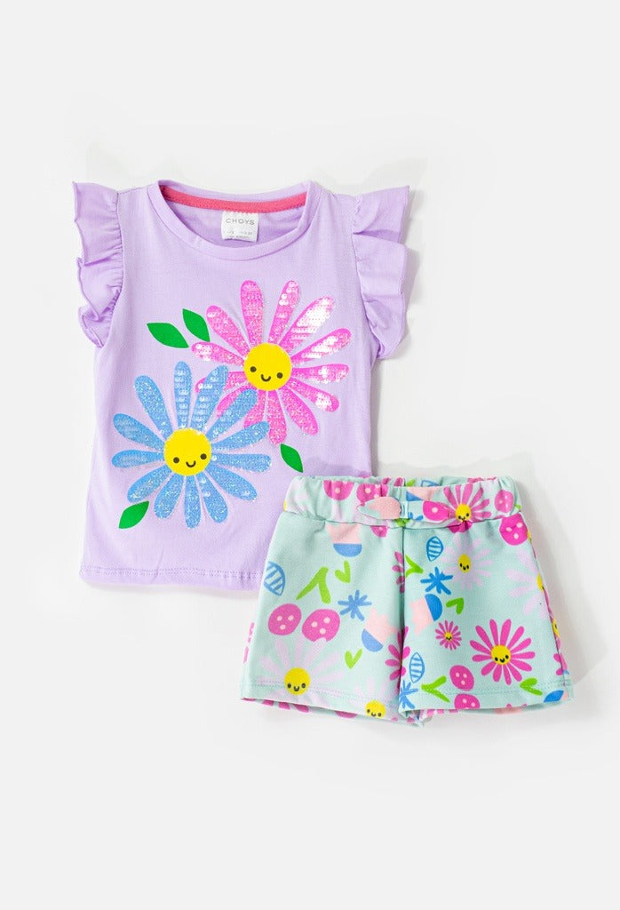 Conjunto de 2 piezas flores