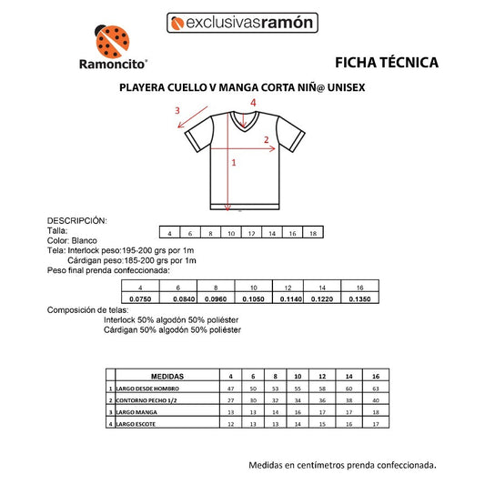 Set de 3 camisetas interior de niño cuello V