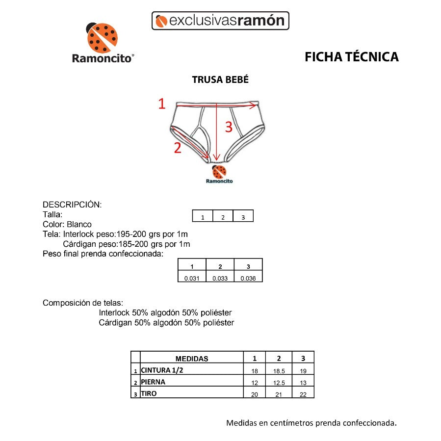 Set de 3 trusas