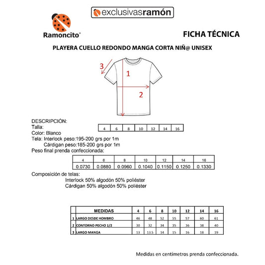 set de 3 camisetas manga corta cuello redondo de niño