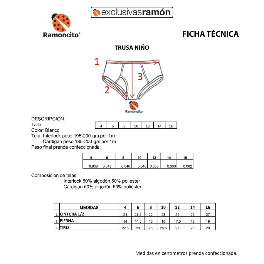 Set de 3 trusas