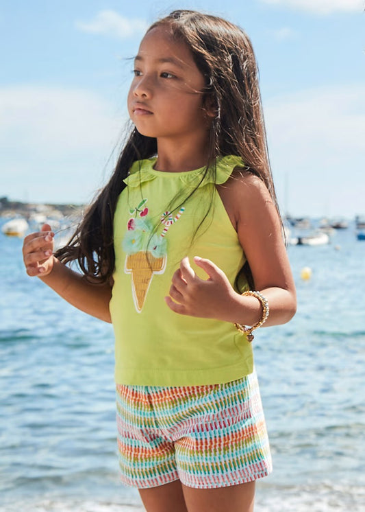 Conjunto de 2 piezas  blusa helado cerezas