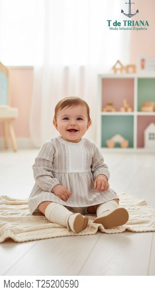 Vestido invierno T de Triana lino