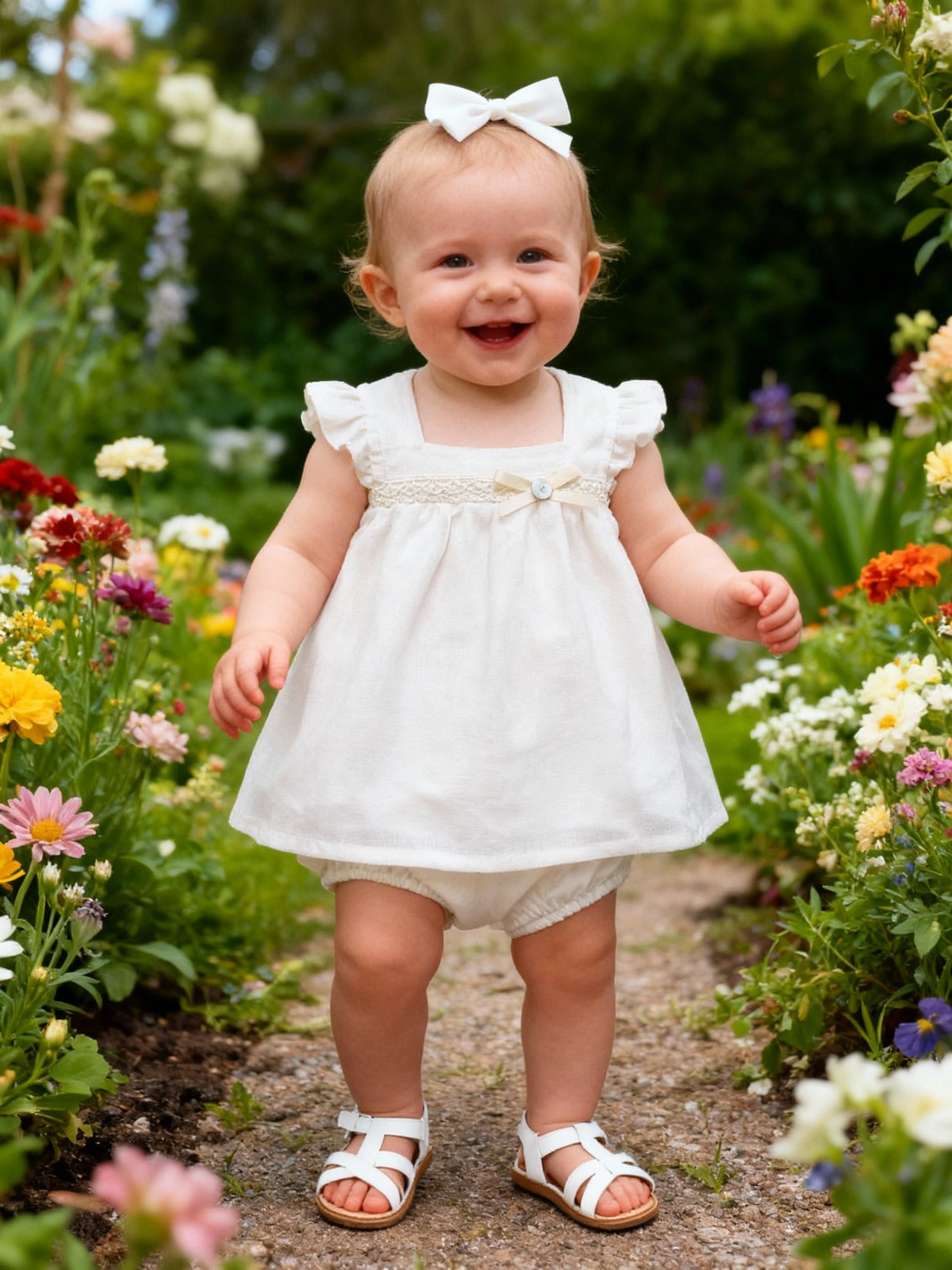 Vestido de lino T de Triana estilo 0602