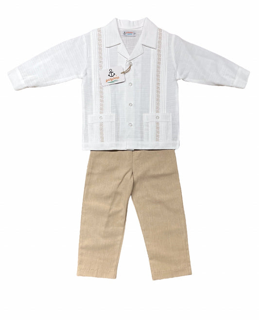 conjunto de guayabera manga larga modelo 91 Gaby