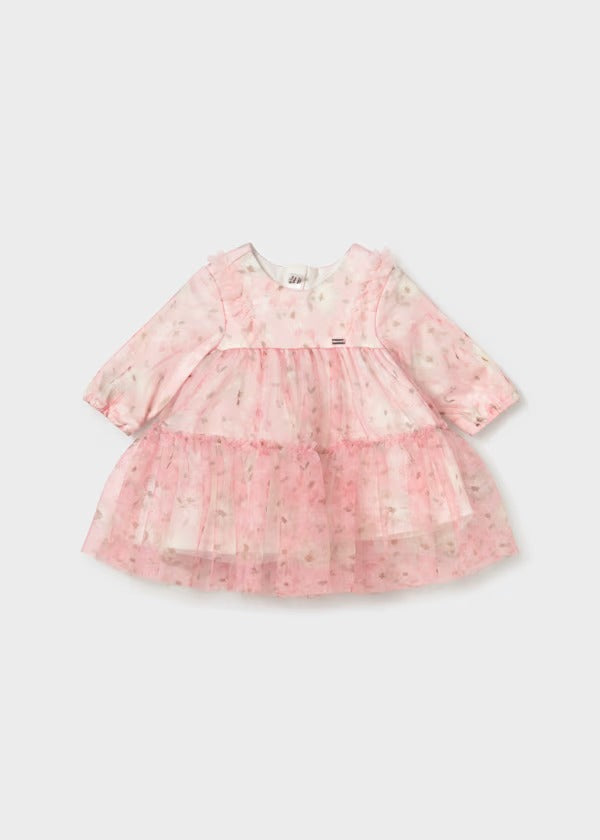 Vestido de tul estampado Mayoral